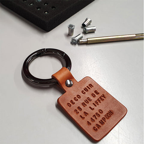leather travel tag