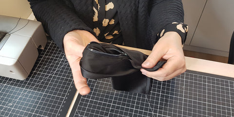 DIY leather makeup bag