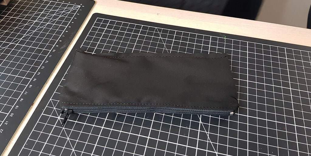 DIY leather makeup bag