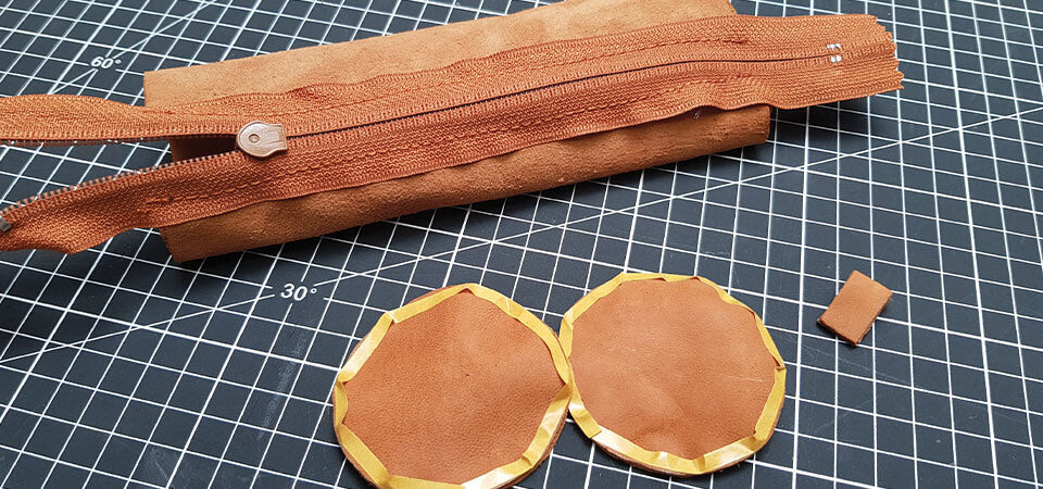 DIY leather pencil case