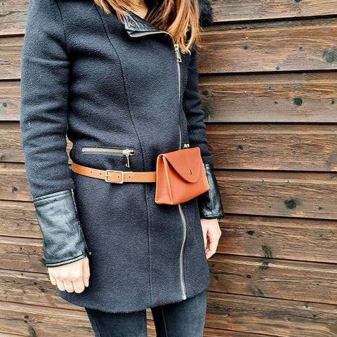 Leather fanny pack