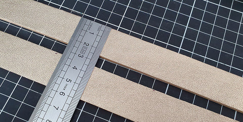 cut strips of leather
