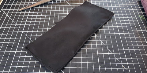 DIY leather makeup bag