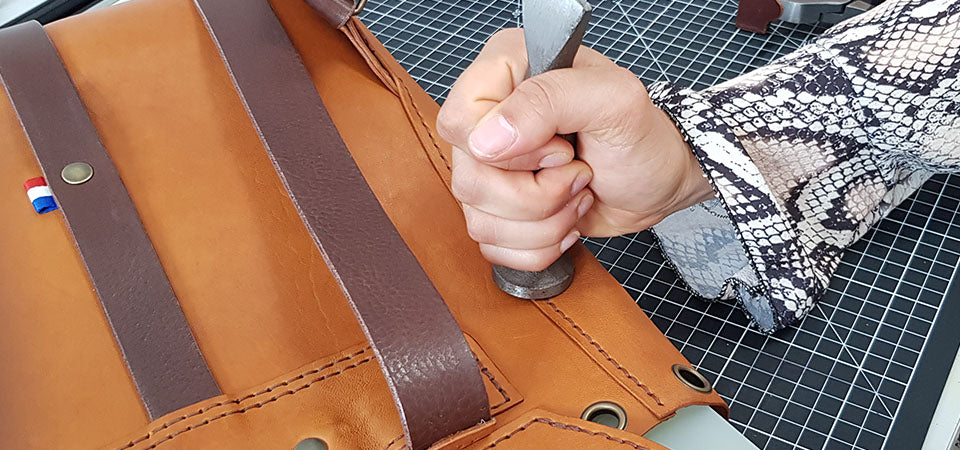 Simplified leather sewing