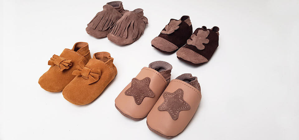 DIY leather booties kits for babies
