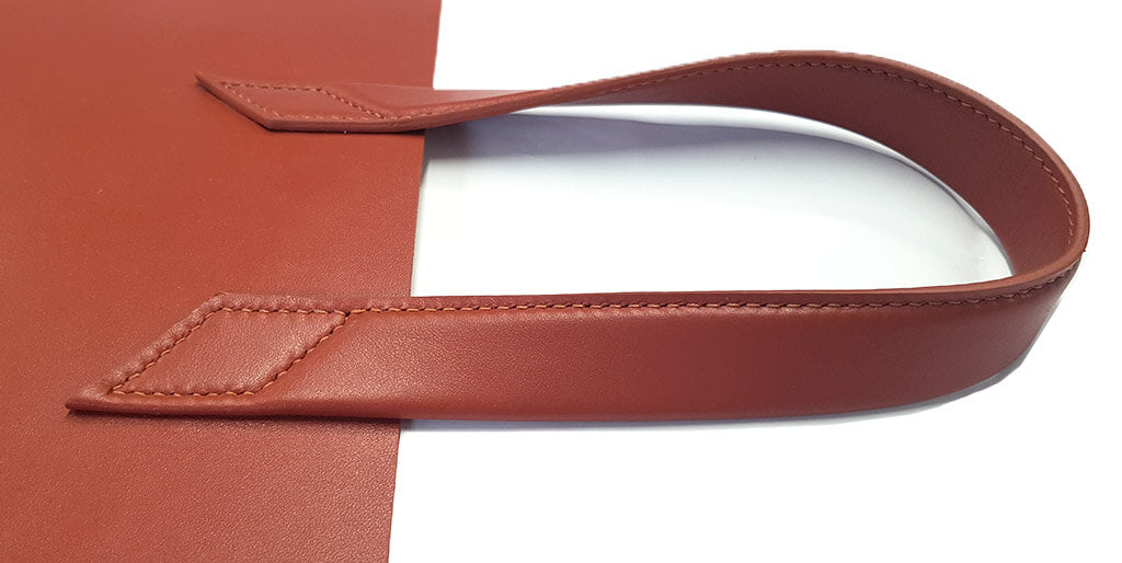 flat leather handle