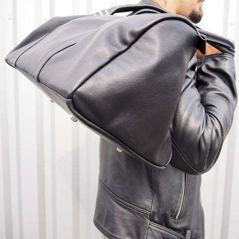 decorative leather travel bag