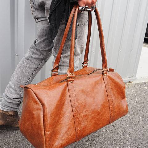 leather travel bag