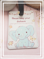 Baby Elephant pram tag - please keep your distance