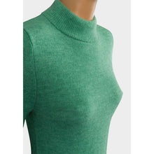 Load image into Gallery viewer, High Neck Soft Knitted Dress Green
