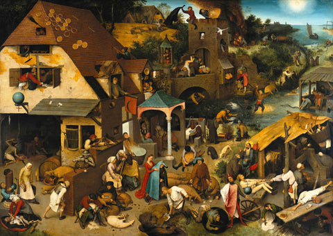 Netherlandish Proverbs painting by Pieter Bruegel