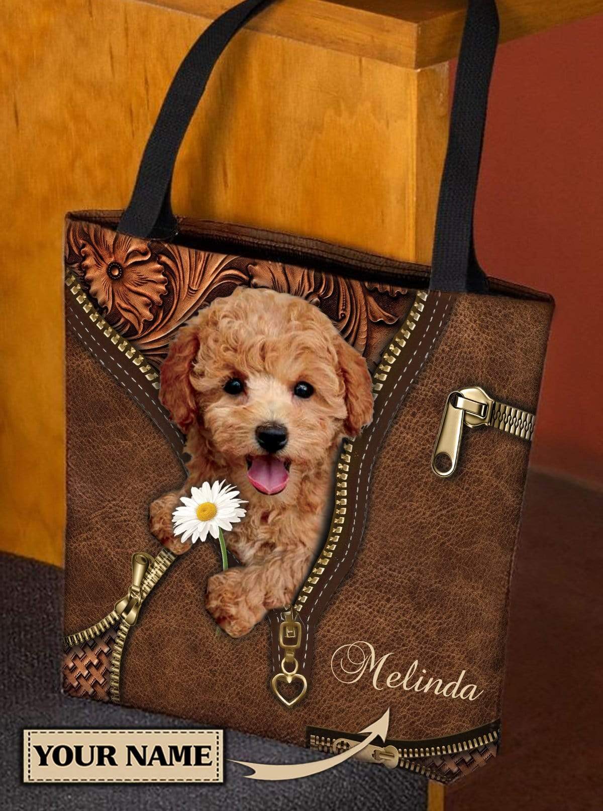 Personalized Poodle All Over Tote Bag - TO339PS