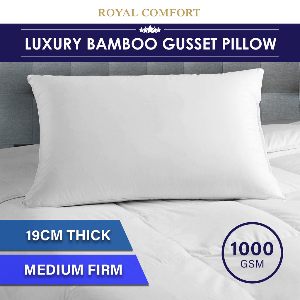 1000gsm Firm Support Pillow Anti Allergenic Extra Filled UK Made Free case