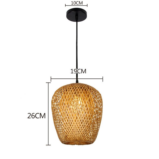 basketweave bamboo pendant shade