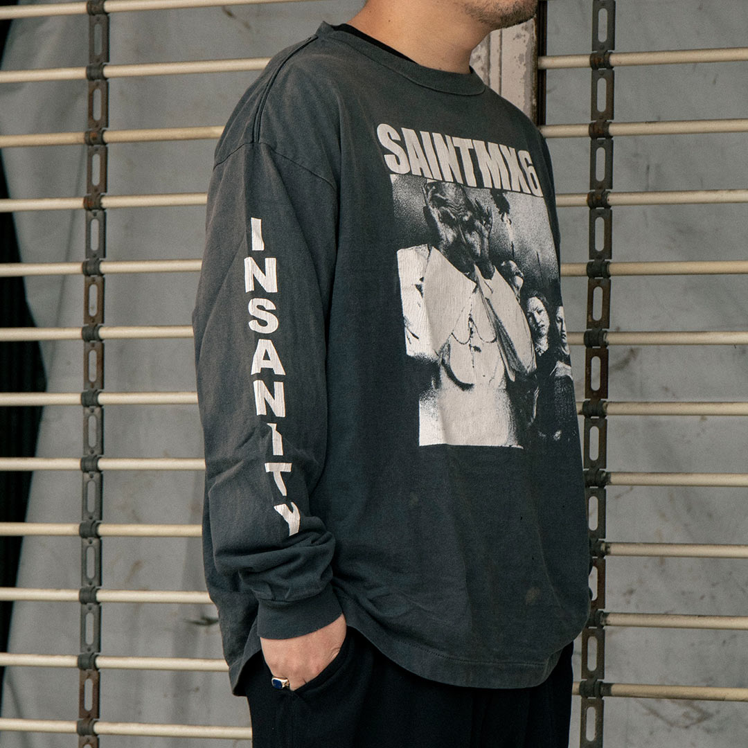 23SS SAINT Mxxxxxx LS TEE MX6 ロンT XL 黒-