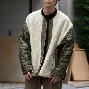 SALE】ZIPPER SHERPA QUILTED LINER JACKET