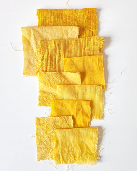 Chamomile dye on different fibers