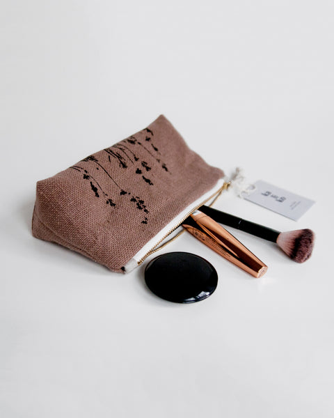 Linen make-up pouch / Atlantic