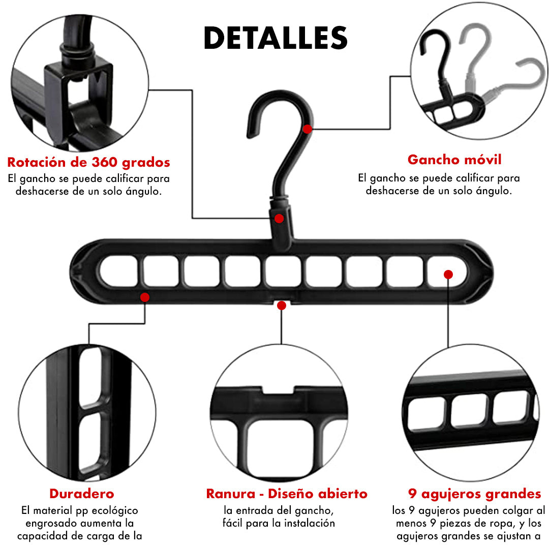 Gancho para ropa Multifuncional, Pack de 5 unidades | NQLN