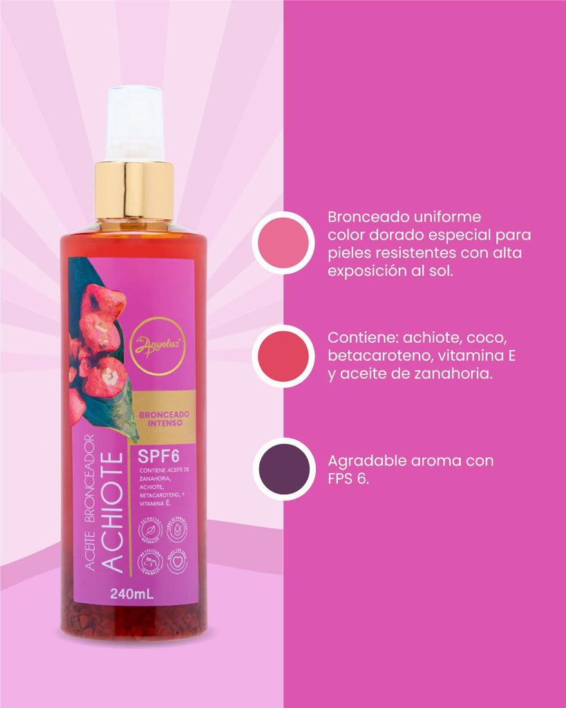 ACEITE BRONCEADOR DE ACHIOTE ANYELUZ – Anyeluz