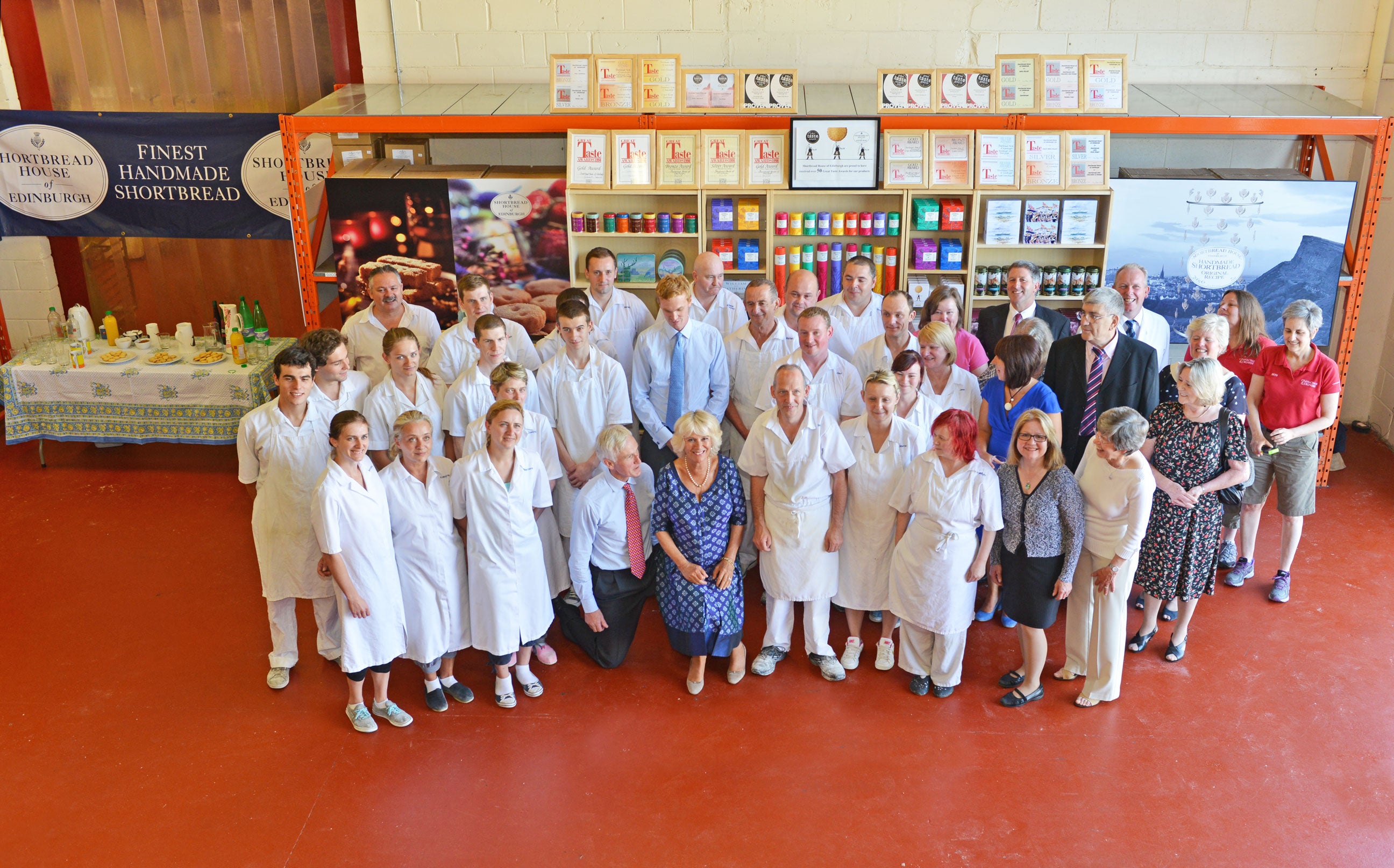 The Duchess of Cornwall at the Shortbread House of Edinburgh