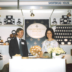 Anthony and Fiona Laing presenting the Shortbread House of Edinburgh 