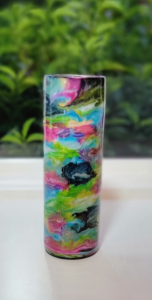 Alcohol Ink Swirl Coffee Tumbler Cups - Ready to Ship (RTS)