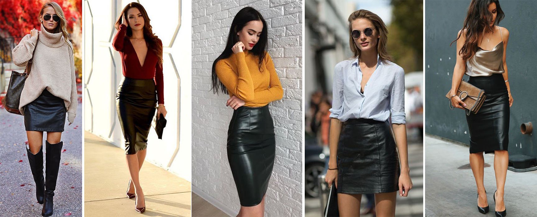 What to wear with a leather skirt