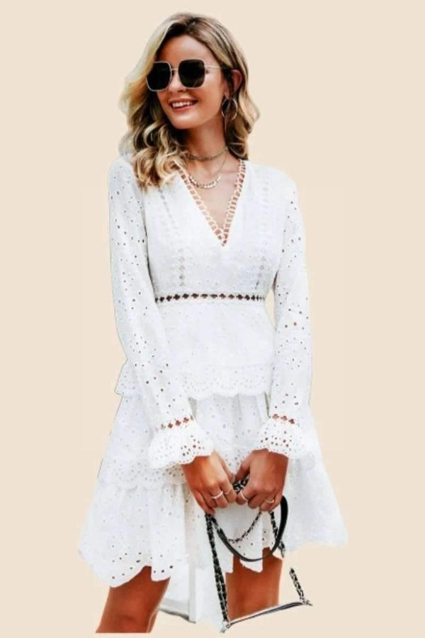 Boho chic white dress | US Bohemian Boutique