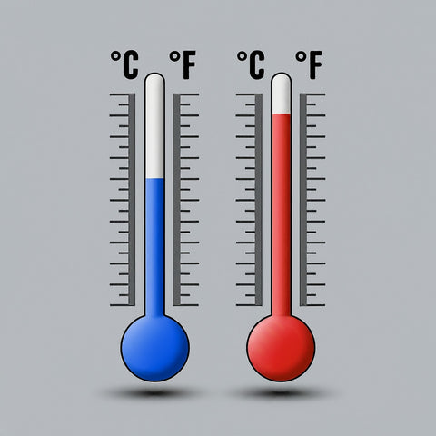 two thermometers showing cold and warm temperatures illustrating how hemp hurd chicken coup has a high thermal rating