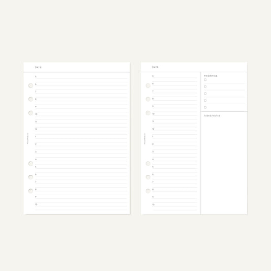 2024 WEEKLY Planner Insert Dated WO2P Horizontal Lined