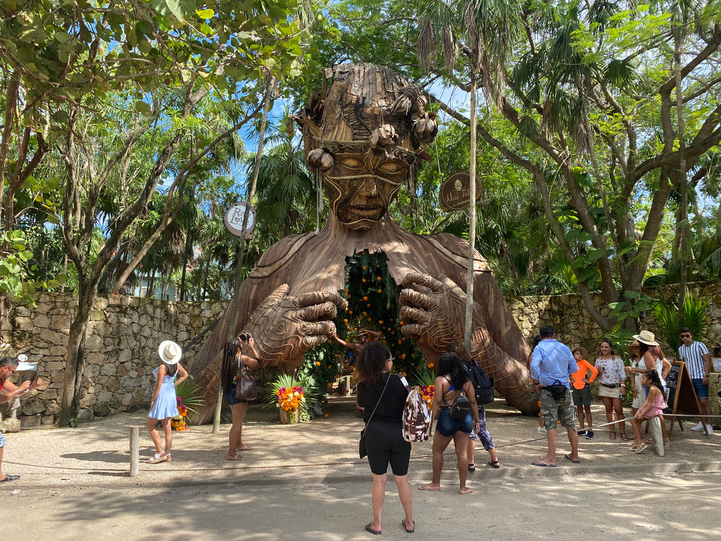 The Woman Sculpture in Tulum Mexico