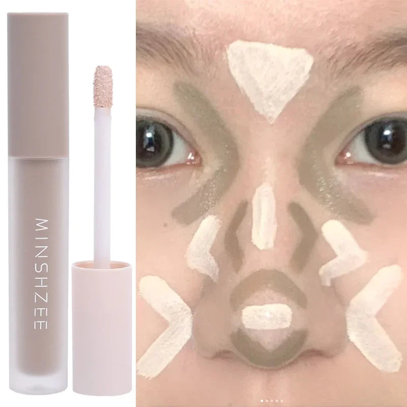 Yeknu Waterproof Liquid Contour Stick Matte Highlighter Nose Shadow Long Lasting Brightening Face Bronzers Contouring Makeup Cosmetics