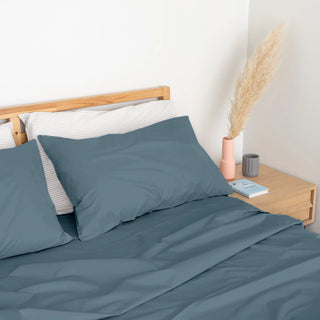 Homebird Organic Percale Flat Sheet #colour_ink