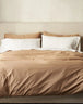 Organic Cotton Percale Duvet Cover in Fawn colour