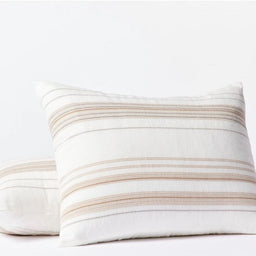 Lobos Organic Organic Sham by Coyuchi - Standard size - Soft White with Hazel.