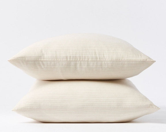 Crinkled Percale Pillowcases made with GOTS organic certified cotton