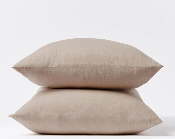 Crinkled Percale Pillowcases made with GOTS organic certified cotton