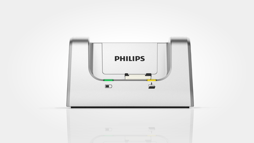 Docking station for fast battery charging and hands-free recording