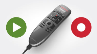 Ergonomic hand-held remote allows you to conveniently control all recording and playback functions