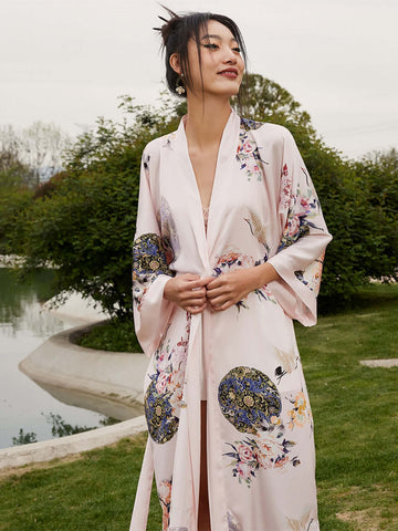 Garden Blush Kimono Robe