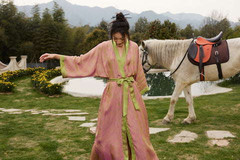 Oriental Reversible Kimono Robe