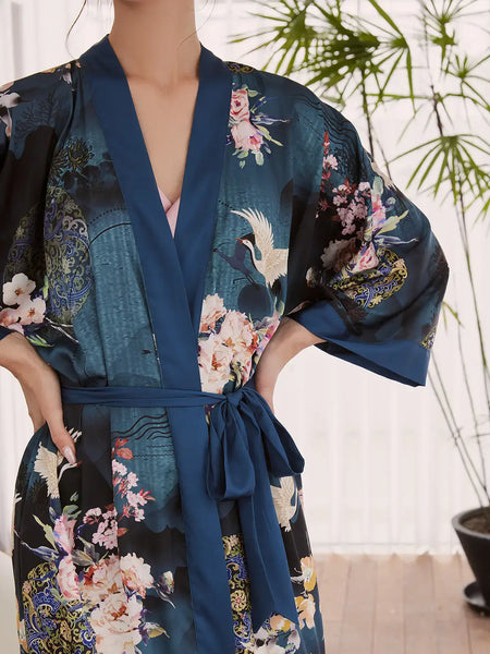 kimono robe silk