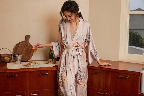 Folding Fan Kimono Robe