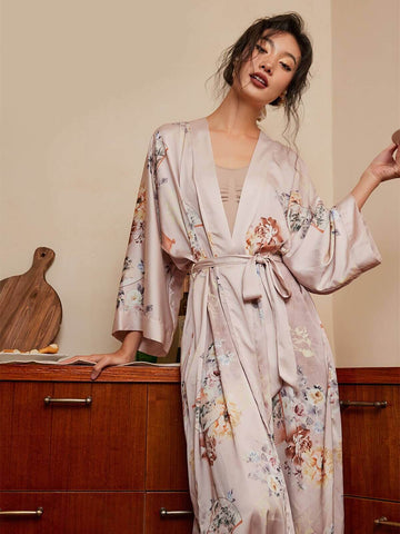 Folding Fan Kimono Robe - ulivary