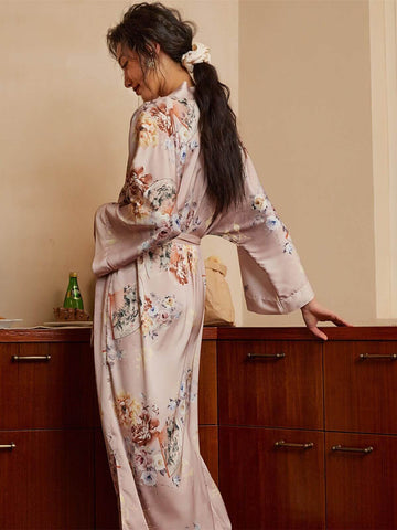 Folding Fan Kimono Robe - ulivary