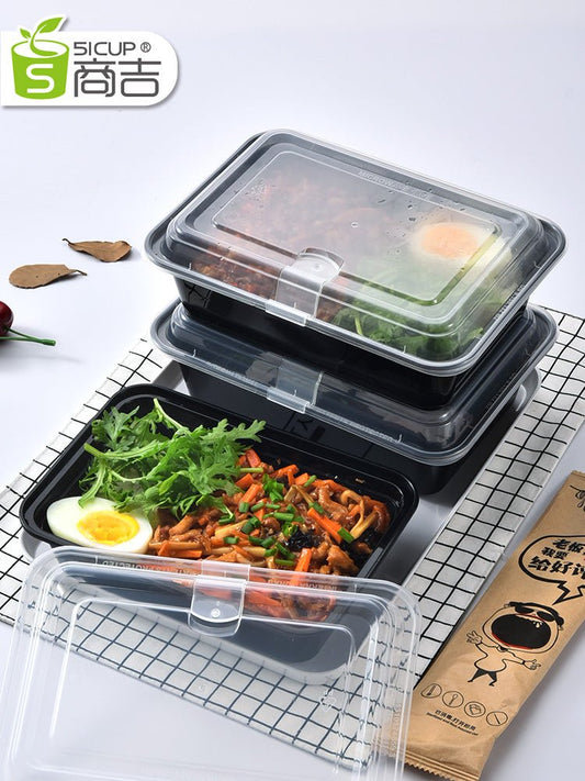 Disposable Lunch Box Japanese-style long to-go box three-grid rectangu –  CokMaster