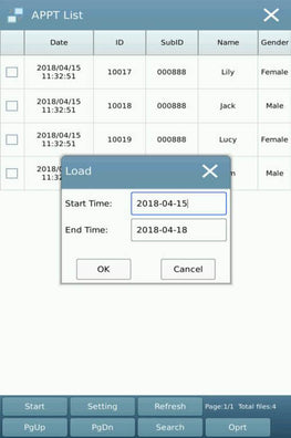 patient information time setting