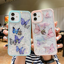 Load image into Gallery viewer, Butterfly Glitter iPhone Case
