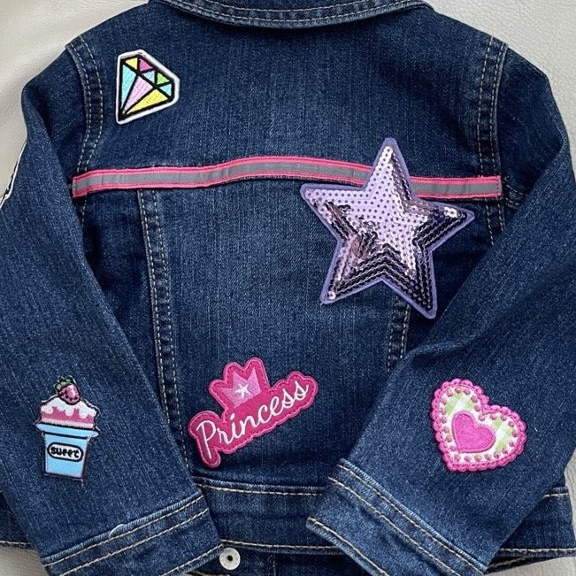 Personalised Name Patch Denim Jacket – Rose + Moo